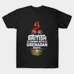 British Grown With Grenadan Roots - Gift for Grenadan With Roots From Grenada T-Shirt